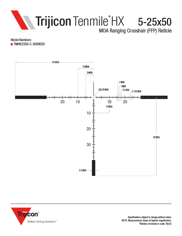 Download Tenmile HX Reticle Dimensions